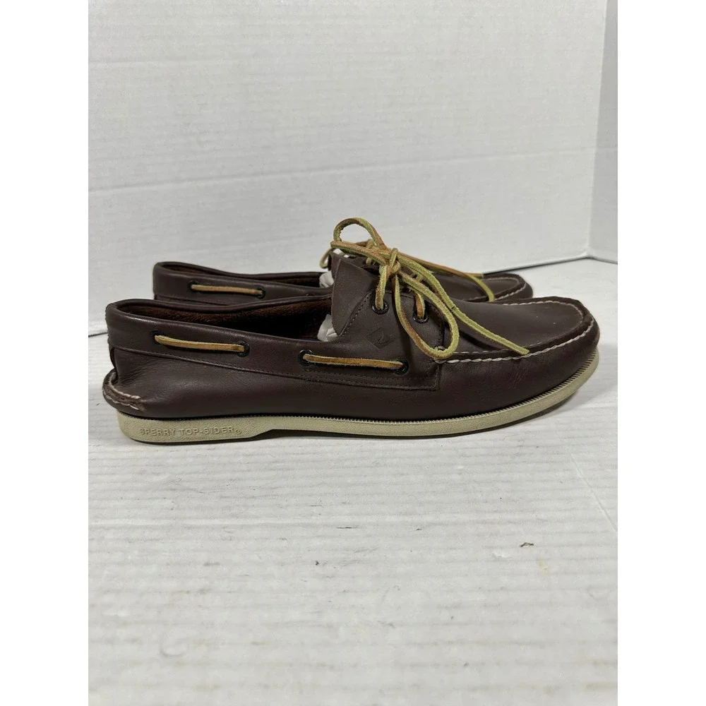 Sperry Top-Sider Mens 14M Brown Leather Authentic Original Boat Shoes‎ 0195115
